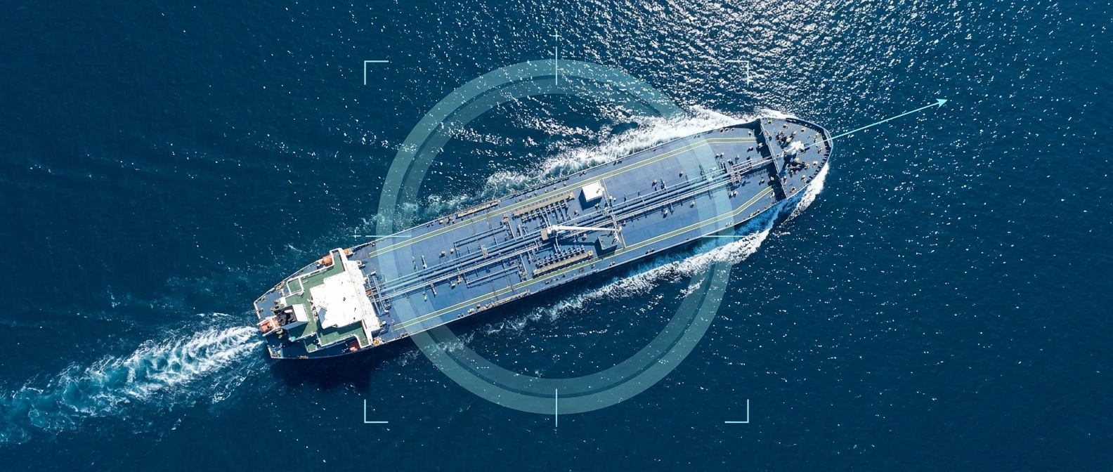 Fully-laden container vessel cruising in calm open sea